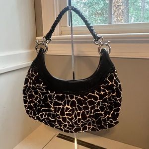 Nine West hair on Black and White animal print medium handbag